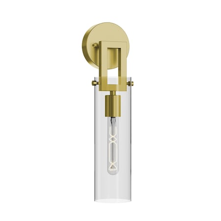Afx Houston 17'' Wall Sconce, Clear Glass, Light Antique Brass Finish HOUS0517MBLB